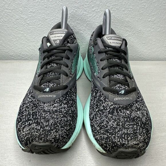 Brooks Launch 4 Grey Mint Running Shoes - Picture 3 of 7